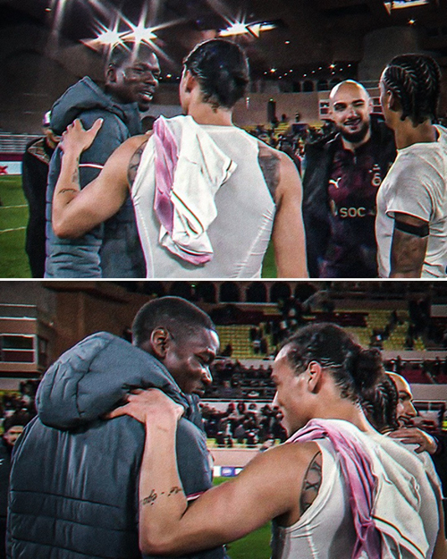 欧冠重逢！博格<a href=/zuqiu_zbo/barcelona/ target=_blank class=infotextkey>巴萨</a>内场边寒暄，曼市德比旧将再聚首